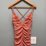 Michael Costello  x REVOLVE Fiji Midi Ruched Dress in Mauve XL Photo 3