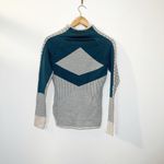 Smartwool  lifestyle merino wool blend dacono ski full zip teal gray sweater new Photo 10