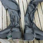 Wild Fable Nwt Women's Round Toe Lug Sole Chunky Over Knee High Platform Boots size 6 black Photo 5