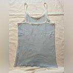 Polkadot baby‎ blue and white striped tank top size medium Photo 1