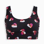 Torrid  Wireless Scoop Bikini Top Heart Print Black Plus Size 4 Photo 1