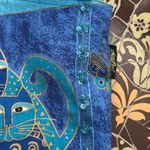 LAUREL BURCH CAT TRIO CANVAS TOTE Blue Photo 4