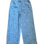 Akris Punto Cropped Wide Leg Denim Jeans US 4 High Waist Blue Photo 0