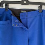 EXPRESS  Columnist Blue Dress Pants Mid Rise Royal Blue  Ankle Pant Size 10R Photo 5