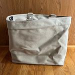 Banana Republic  Beige Heavy Canvas‎ Shoulder Tote Bag  22” x 13” Handles Pockets Photo 6