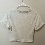 Fabletics  Knot Front Gray Tee Size Small | Short Sleeve Activewear Top Photo 2