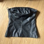 ZARA Black Leather Corset Top Photo 2