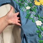 Frances Valentine Peacock Tunic Dress Size 4 Blue Photo 4