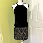 Jessica Simpson  Black Halter Blouson Dress with Silver Necklace Detail 6 Photo 1