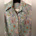 Vintage Paisley Print Knit Jacket Green Photo 4