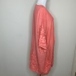 NWT Coral Coverup Boho Kimono Jacket Embroidered Sz S M Orange Size M Photo 3