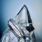 Madden Girl New With Tags Metallic Silver Tote Bag Set Weekender and waist bag Photo 11