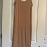 Heavyweight Casual Midi Dress Tan Photo 2