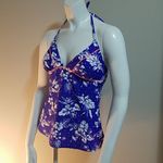 Arizona Jeans NWT Arizona Jean Blue & White Floral Tankini Top (M) Photo 1