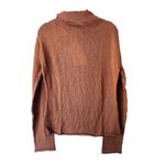 Savannah Morrow  Taya Knit Top in Coco Brown‎ Organic Cotton Turtleneck Large NWT Photo 3