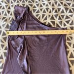 The Limited  Purple Satin Ruffle Front Knit Back‎ One Shoulder Blouse Size S Photo 10
