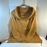easel golden cowl neck sweater w/ lace up detail size medium Photo 0