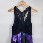 Jump Apparel Floral High Low Formal Prom Dress Lace Racerback Black Size 7/8 Photo 3