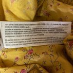 Hollister Yellow Floral Print Pleated Lace Trim High-Neck Peplum Tank Top Size M Photo 5