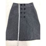 Nic+Zoe  Button Front Tweed Midi Skirt Gray A-Line Double Breasted Career‎ Size 6 Photo 9