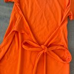 Alice + Olivia evil tie waist orange tee shirt mini dress Photo 4