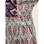 LUUKSE Bohemian Maxi Dress Geometric Print Long Sleeve V Neck Women Size M White Size M Photo 5