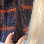 CAbi Checkmate Blue & Orange Plaid Double Breasted Textured Blazer Jacket Small Photo 8