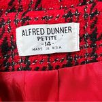 Vintage Alfred Dunner Plaid Blazer Wool Suit Jacket Coat USA 14P 10 12 14 Petite Red Photo 4