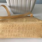 Lamarthe Vintage  Purse Clutch Bag Gold Matte Crocodile Pattern Shoulder Bag Photo 2