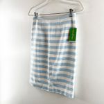 Lilly Pulitzer Lurex Metallic Boucle Stripe Hyacinth Pencil Skirt Flutter Blue 2 Photo 5