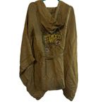 FLEETWOOD MAC Custom Linen Lace Up Dolman Hooded Tunic Size S New with Tag OOAK Green Photo 2