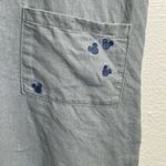 Disney Junk Food x Mickey Logo Romper Womens Size S Embroidered Linen Blend Photo 2