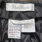 Max Mara  Pants 6 Womens Black Gray Leaf‎ Virgin Wool Silk Blend Straight Leg Photo 6