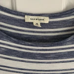 Max Studio  Babydoll Striped Scoop Neck T-Shirt Dress - Blue‎ - Size XS - EUC Photo 2