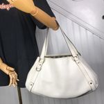 Gucci Abbey D Ring White Leather Shoulder Bag Tote Vintage Authentic Dust Bag Photo 0