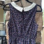 Papaya Sleeveless Navy Blue Tulip Floral Fit & Flare Dress Sundress Size LARGE Photo 5