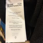 Diane Von Furstenberg  BLACK KNIT SWEATER DECORATIVE SLEEVE FUR LIKE TRIM ALLOVER Photo 9