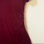Alya Maroon  Side Ruched Dress medium Photo 2