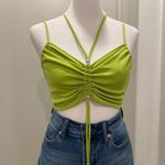 Forever 21 F21 Lime Green Apple Cinched Beaded Cropped Cami Top - S Photo 11