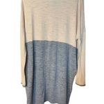 easel Shirt Dress Long Sleeve Pullover Colorblock Knit sz Small Cream & Gray Photo 1