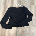 Forever 21  Black Crinkle Long Sleeve Top Photo 1
