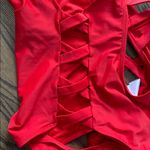 Xhilaration  Red One Piece Swimsuit Photo 3