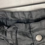 ZARA  black coated high rise paper bag barrel pant Photo 4