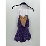 Shore Shapes Swimwear One Piece Bathing Suit Women 16 Purple Floral Skirt Cinch Photo 1