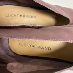 Lucky Brand  Joal Bootie Size 6.5 M Raisin Wild Leather Maroon Peep Toe Heel Photo 5