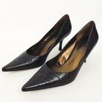 Nine West  Nuncio Croc Pumps in Dark Brown | Size 7.5 Photo 3