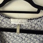 Kelly Renee Black White Patterned Wrap Maxi Dress L Old Money Horse Race Blue Size L Photo 9