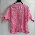 Charter Club  linen luxury summer short sleeve short blouse T-shirt size medium Photo 3