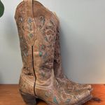 Corral Women's Boots A1952 Sz 7 M Turquoise Inlay Cowboy Western Snip Toe Photo 0
