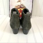 Dune London  Perdy boots women's 6 gray suede leather side zip block heel ankle Photo 4